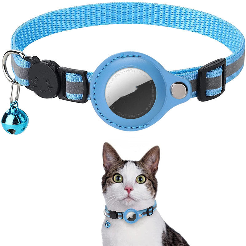 Reflective Nylon Pet Collar with Waterproof Tracking Device Holder