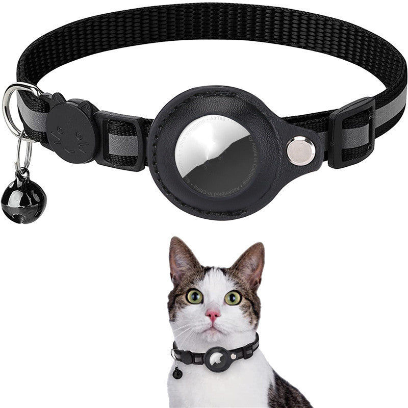 Reflective Nylon Pet Collar with Waterproof Tracking Device Holder