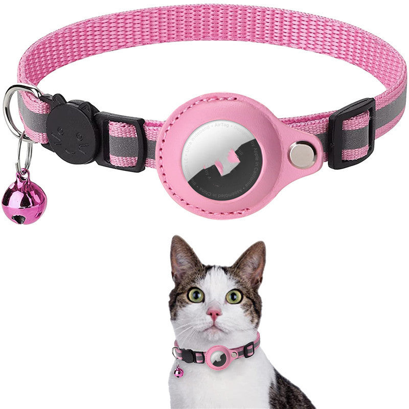 Reflective Nylon Pet Collar with Waterproof Tracking Device Holder