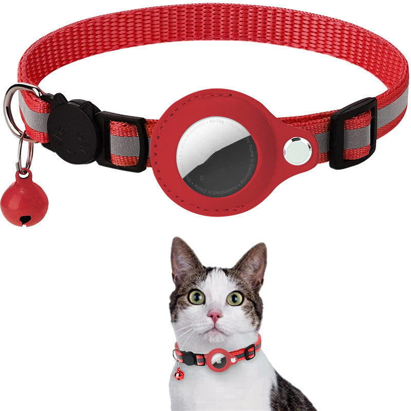 Reflective Nylon Pet Collar with Waterproof Tracking Device Holder