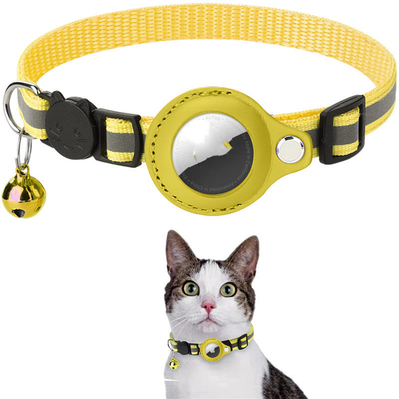 Reflective Nylon Pet Collar with Waterproof Tracking Device Holder