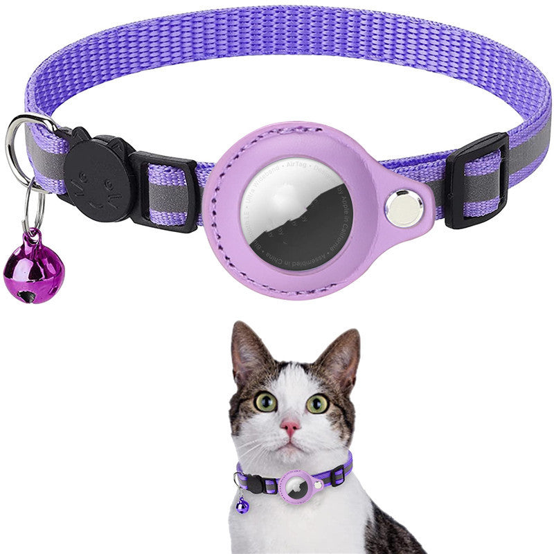 Reflective Nylon Pet Collar with Waterproof Tracking Device Holder